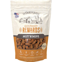 Wholesomes Gourmet Rewards Nut'R'Nipz Biscuits Oven-Baked Dog Treats Peanut Butter 2-lb
