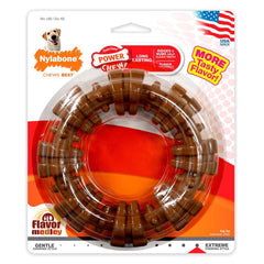 Nylabone Power Chew Textured Ring Dog Toy Medley Flavor XL/Souper - 50+ lbs