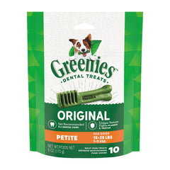 Greenies Original Dog Dental Treats Petite 6-oz 10 Count
