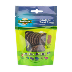 Busy Buddy Natural Rawhide Dog Treat Rings Peanut Butter Size A 1.83-oz
