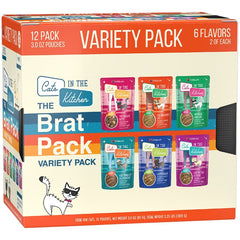 Weruva Cats in the Kitchen Slide N' Serve The Brat Variety Pack Wet Cat Food Pouches 3-oz 12 Count