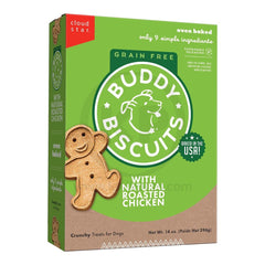 Cloud Star Buddy Biscuits Grain Free Crunchy Dog Treats Roasted Chicken 14-oz
