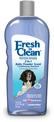 Fresh ’n Clean Baby Powder Scent 2-in-1 Conditioning Shampoo for Dogs 18-oz