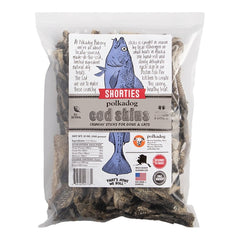 Polkadog Cod Skins Shorties Crunchy Dehydrated Dog & Cat Treats 12-oz