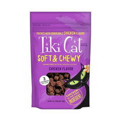Tiki Pets Cat Soft & Chewy Grain-free Cat Treats Chicken 6-oz