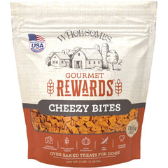 Wholesomes Gourmet Rewards Cheezy Bites Biscuits Oven-Baked Dog Treats Cheddar Cheese 3-lb