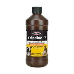 Durvet Triodine-7 Triple Source Iodine Tincture Antiseptic Disinfectant 16-oz