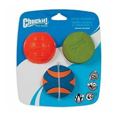 Chuckit! Fetch Medley 2 Balls Dog Toy 2 Multicolor Medium 3 Count