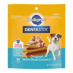 Pedigree DENTASTIX Dog Dental Treat Original with Real Chicken 10 Count
