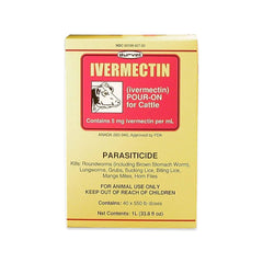 Durvet Ivermectin Pour-On Dewormer for Cattle 33.8-oz