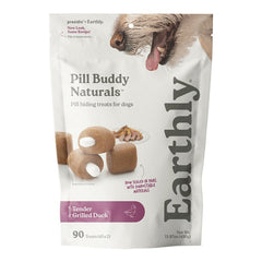 Earthly Pill Buddy Naturals Soft & Chewy Dog Treats Tender Grilled Duck 90 Count 15.87-oz