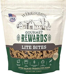 Wholesomes Gourmet Rewards Lite Bites Biscuits Oven-Baked Dog Treats Lamb 3-lb