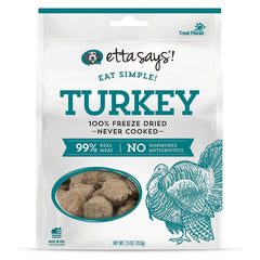 Etta Says! Eat Simple 100% Freeze Dried Never Cooked Turkey Dog Treats 2.5-oz