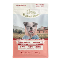 Badlands Ranch Superfood Complete Air-Dried Dog Food Bison & Beef 64-oz