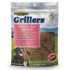 Savory Prime Grillers Salmon Jerky Tenders Dog Treats  16-oz