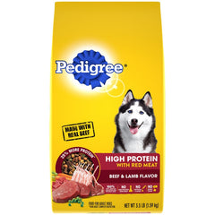 Pedigree High Protein Adult Dry Dog Food Beef & Lamb 3.5-lb