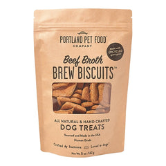 Portland Pet Food Company Beef Broth Brew Biscuits Dog Treats 5-oz