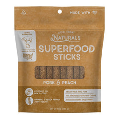Dog Treat Naturals Superfood Sticks Dog Treats Pork & Peach 10-oz