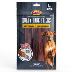 Cadet Bully Hide Sticks All Naturals Dog Chews Small 4 Count 2.74-oz