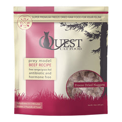 Steve's Real Food Quest Freeze Dried Nuggets Cat Food Beef Recipe 10-oz