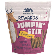 Natural Balance Pet Foods Rewards Jumpin' Stix Soft & Meaty Dog Treats Venison 10-oz