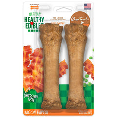 Nylabone Healthy Edibles All-Natural Long Lasting Dog Chew Treats Bacon XL/Souper - 50+ lbs 2 Count