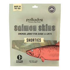 Polkadog Salmon Skins Shorties Smoked Jerky Dog & Cat Treats 3-oz