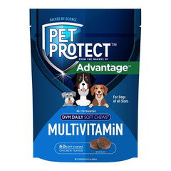 Pet Protect DVM Daily Multivitamin Soft Chews for Dogs Chicken 60 Count 8.47-oz