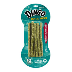 Dingo Dental Sticks Dog Treats Chicken 10 Count 3.1-oz