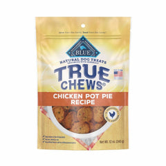 Blue Buffalo True Chews Natural Dog Treats Chicken Pot Pie Recipe 12-oz