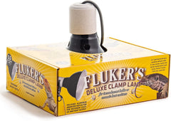 Fluker's Deluxe Ceramic Clamp Lamp with Switch Black 5.5-in