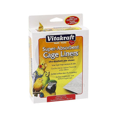 Vitakraft Super-Absorbent Cage Liners for Birds White 7 Count 20 in X 18 in