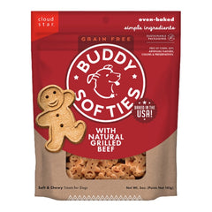 Cloud Star Buddy Biscuits Grain-Free Soft & Chewy Dog Treats Grilled Beef 5-oz