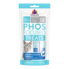 Weruva Wx Phos Focused Lickable Cat Treats Chicken & Tilapia Formula in Hydrating Purée 0.5-oz Tubes 5 count