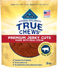 Blue Buffalo True Chews Premium Jerky Cuts Natural Dog Treats Real Steak 20-oz