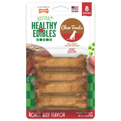 Nylabone Healthy Edibles All-Natural Long Lasting Dog Chew Treats Roast Beef XS/Petite - Up To 15 lbs 8 Count