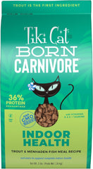 Tiki Pets Cat Born Carnivore Indoor Health Dry Cat Food Trout & Menhaden Fish Meal Recipe 3-lb