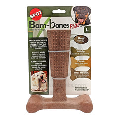 Ethical Pet Spot Bam-Bones Plus Dog Chew Toy Beef Large 7-in