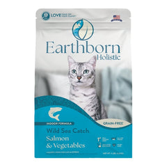 Earthborn Holistic Wild Sea Catch Grain-Free Indoor Formula Dry Cat Food Salmon & Vegetables 4-lb