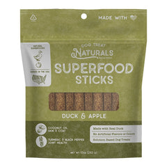 Dog Treat Naturals Superfood Sticks Dog Treats Duck & Apple 10-oz