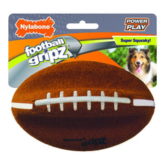 Nylabone Power Play Football Gripz Dog Toy Medium/Wolf - Up To 35 lbs 5.5-in