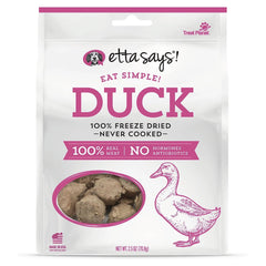 Etta Says! Eat Simple 100% Freeze Dried Never Cooked Duck Dog Treats 2.5-oz