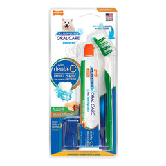 Nylabone Advanced Oral Care Natural Dog Dental Kit Peanut Butter 3 Count 2.5-oz