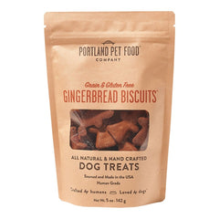 Portland Pet Food Company Grain & Gluten Free Gingerbread Biscuits Dog Treats 5-oz