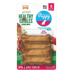 Nylabone Healthy Edibles Animal-Shaped Puppy Chew Treats Lamb & Apple XS/Petite - Up To 15 lbs 8 Count