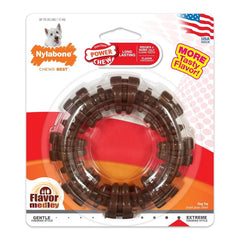 Nylabone Power Chew Textured Ring Dog Toy Medley Flavor Small/Regular - Up To 25 lbs