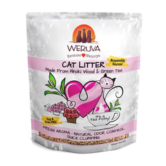 Weuva It's A Tea Potty! Clumping Wood Cat Litter with Hinoki Wood & Green Tea 6.7-lb
