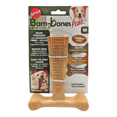 Ethical Pet Spot Bam-Bones Plus Dog Chew Toy Chicken Medium 6-in