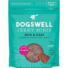 Dogswell Skin & Coat Mini Jerky Grain-Free Dog Treats Salmon 4-oz