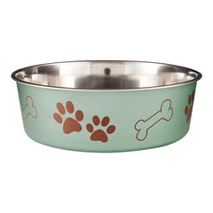 Loving Pets Metallic Dog Bowl Artichoke Medium
